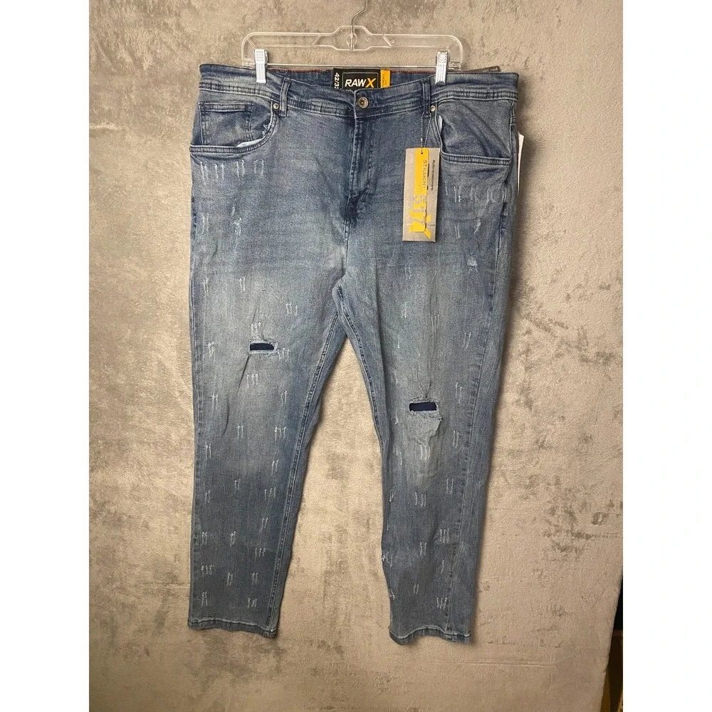RawX Men's Jeans W42 L32 Light Blue 517 Straight Fit